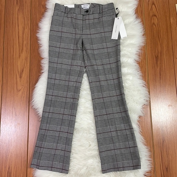 NWT Calvin Klein Mid Rise Modern Ankle Plaid Houndstooth Career Pants Size 2P - Picture 2 of 7